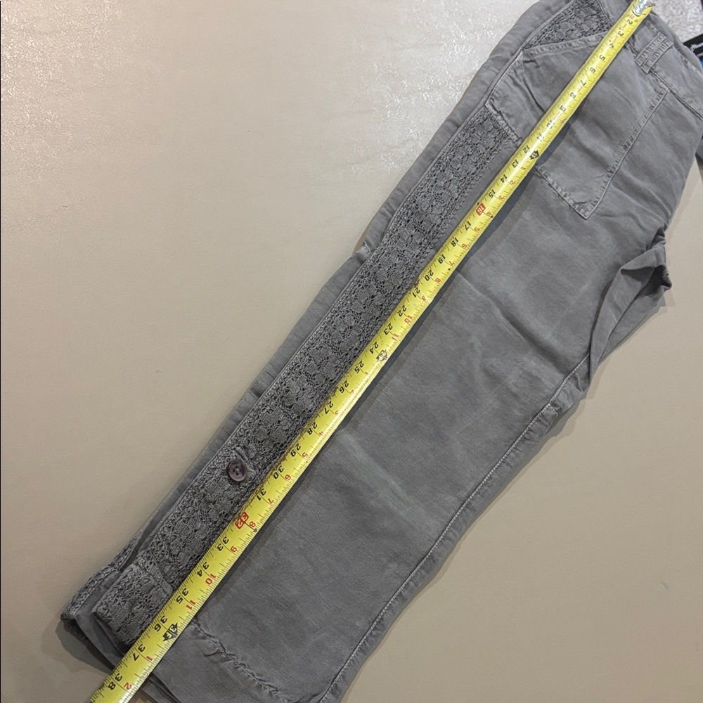 Sundance Charcoal Buttoned Trousers with Lace Accents NWT Size 6P - Picture 10 of 15